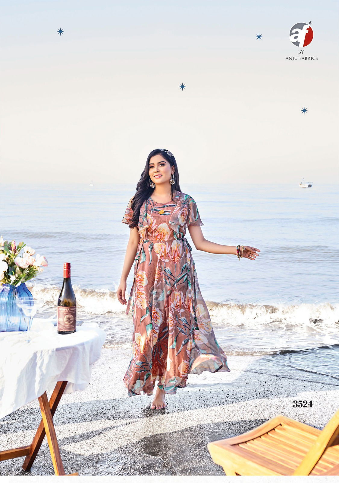 Coral Charm Vol 4 By AF Long Party Wear Kurtis Wholesale Price In Surat
